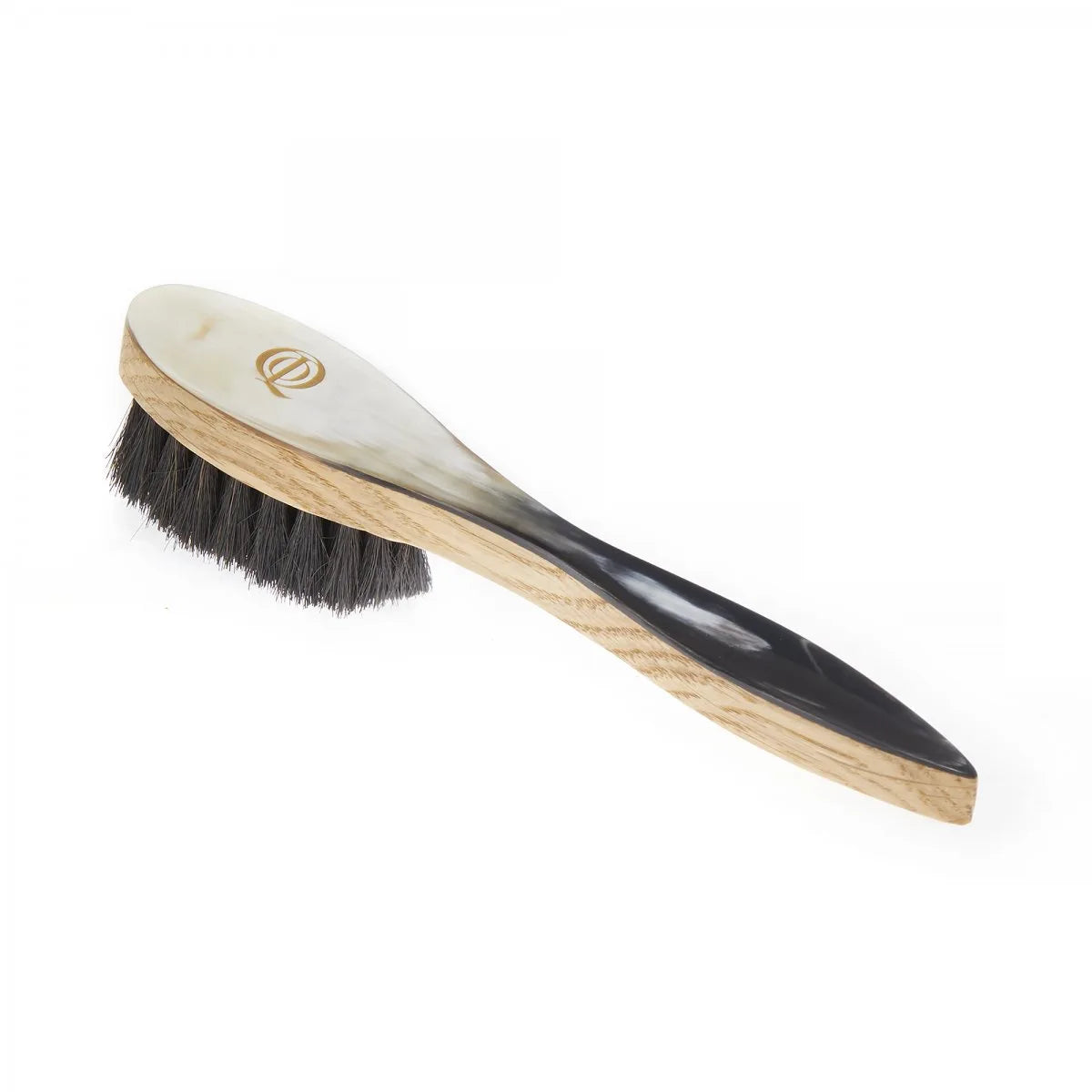 QOT Dark Shoe Cream Brush in Horn