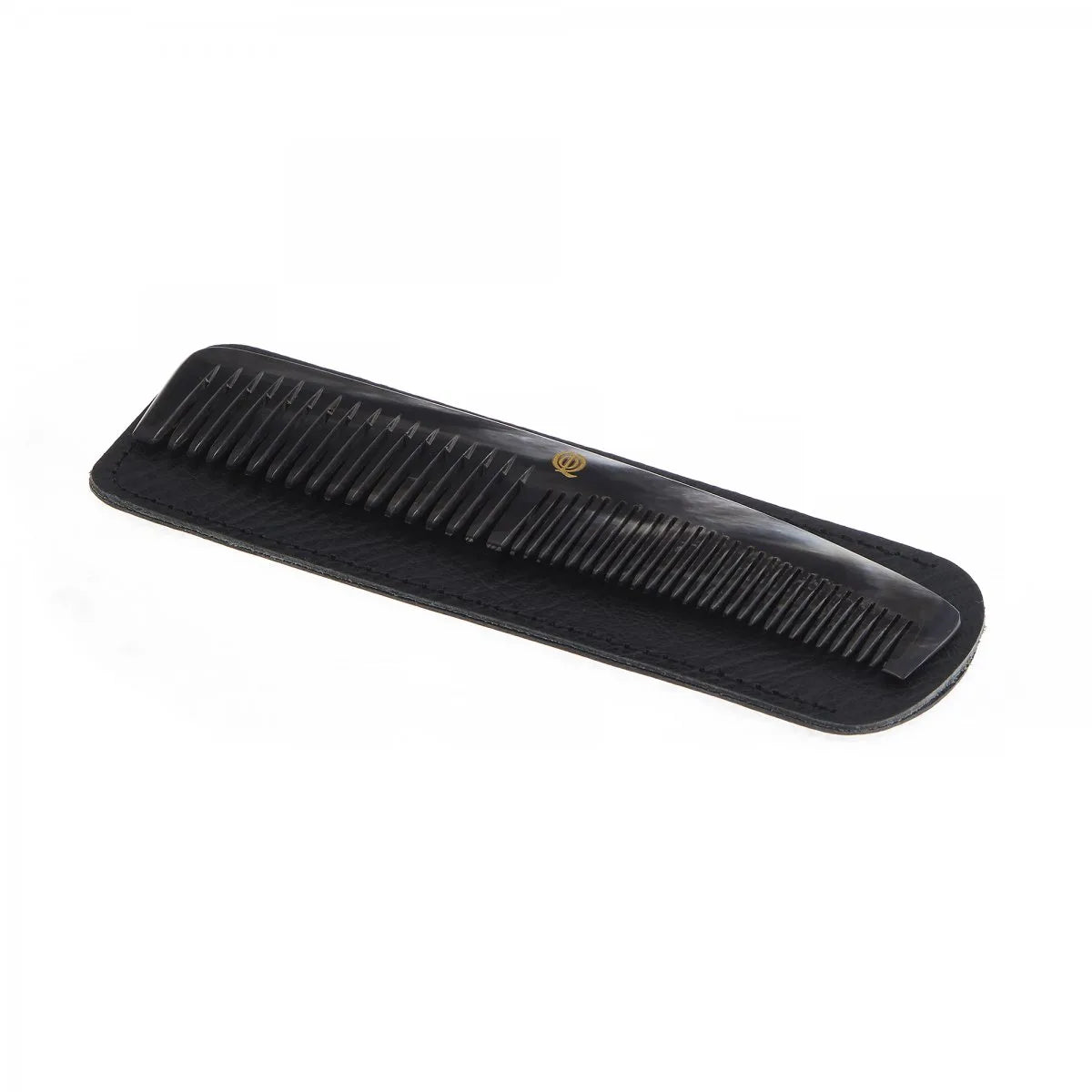 QOT Horn Comb with Leather Case